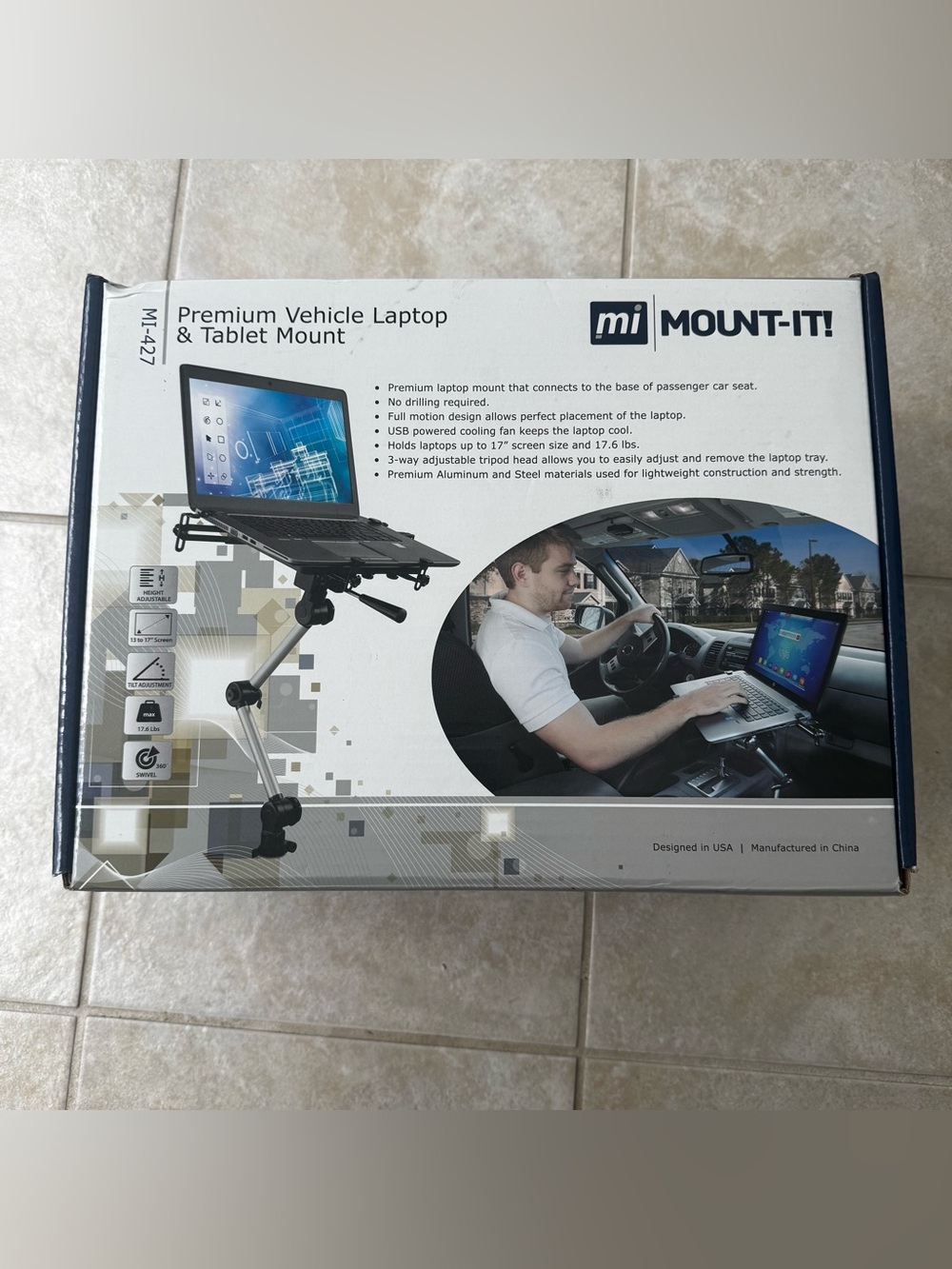 Mount It Premium Vehicle Laptop Tablet Mount Fits 13-17" Screens MI-527 MI-427